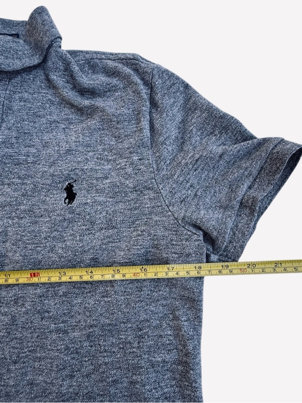 Polo Ralph Lauren Heather Gray Polo Sized Medium Custom Slim Fit - Picture 4 of 5